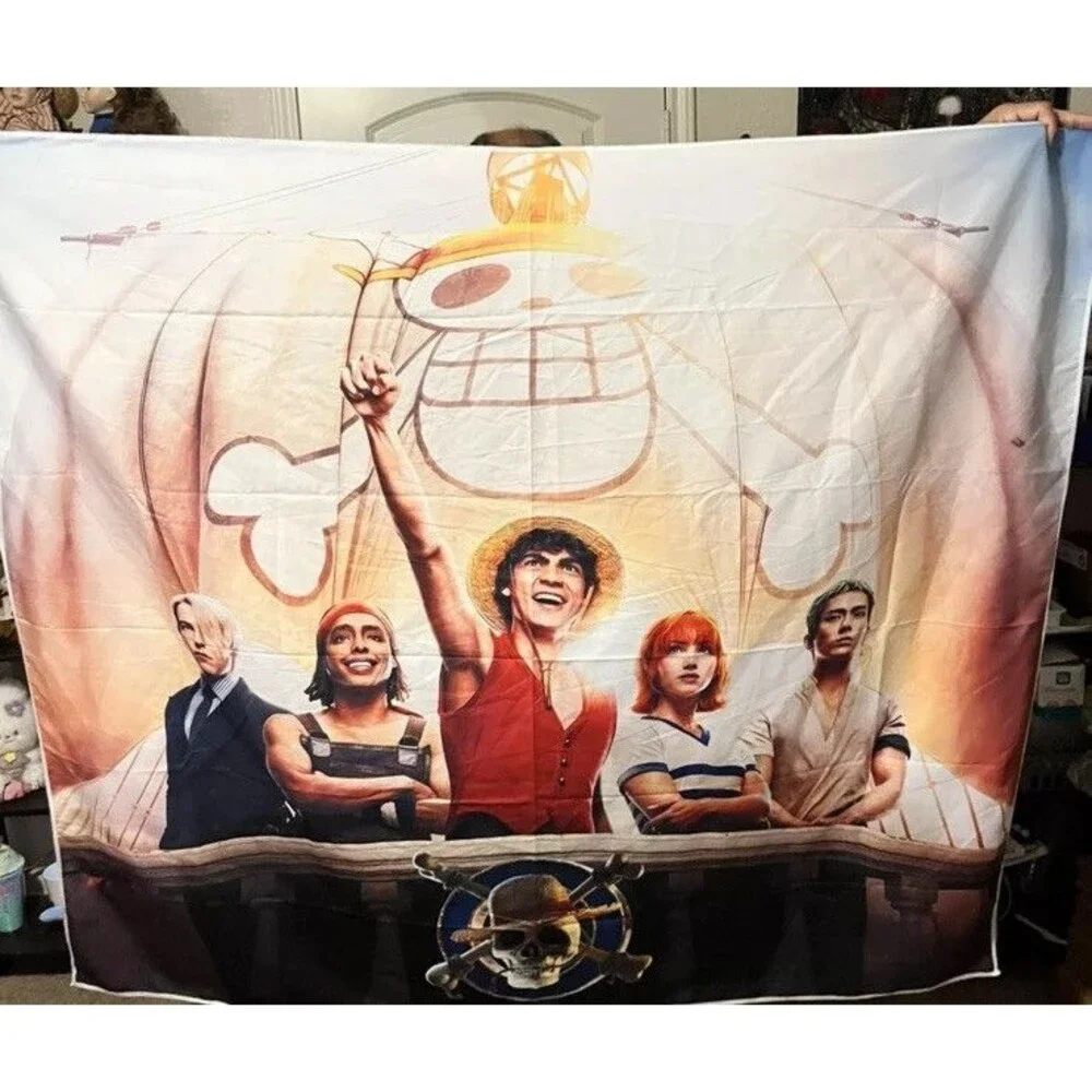 One Piece Netflix Series Banner Backdrop Tapestry 59x79 Mural Wall Art Cloth